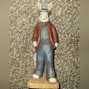 Thru The Grapevine Rabbit Bunny Statue Numbered TG•4 & Dated 1984